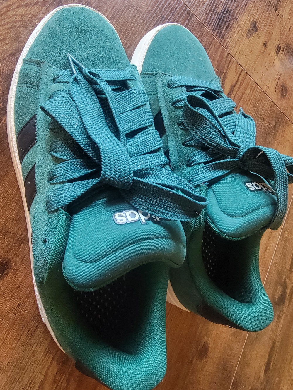 Adidas Green Suede Campus Sneakers